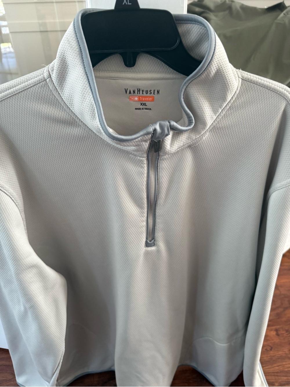 Van Heusen Light Gray Quarter-Zip Shirt Jacket